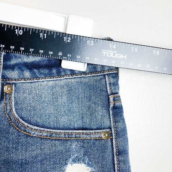 Bullhead High Rise Cut Off Shorts Distressed Raw Hem Festival Short - Picture 8 of 14